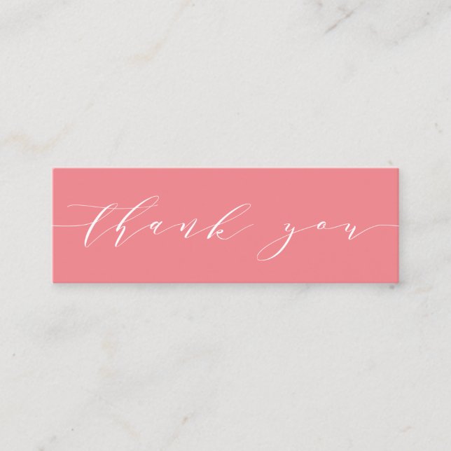 peach handwritten lettering thank you insert  (Front)