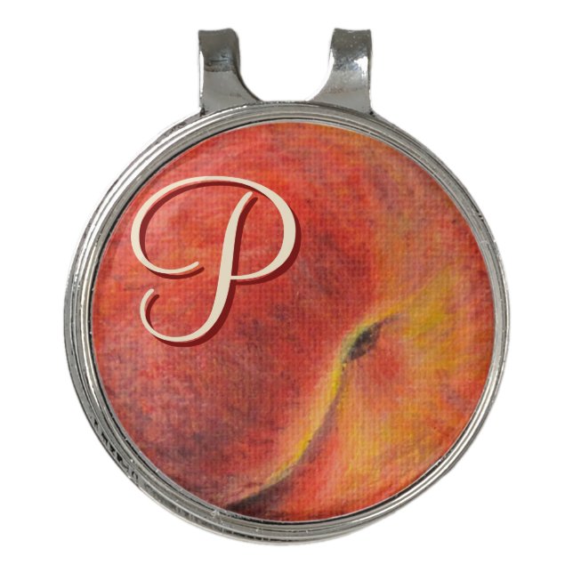 Peach Hat Clip and Ball Marker (Front)