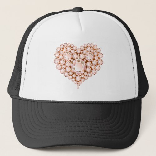 Peach Heart Gems Trucker Hat