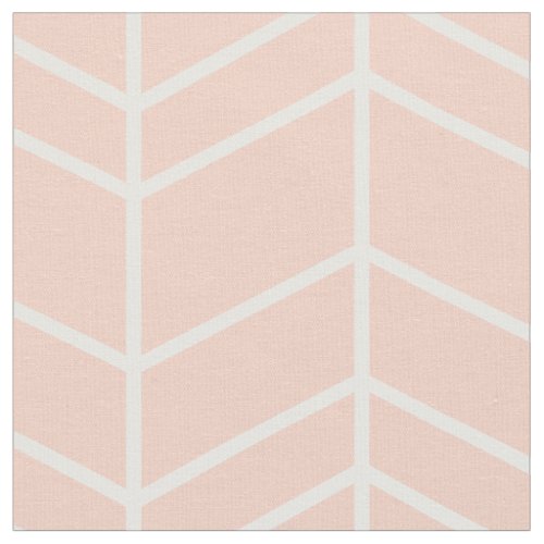 Peach Herringbone Chevron Fabric