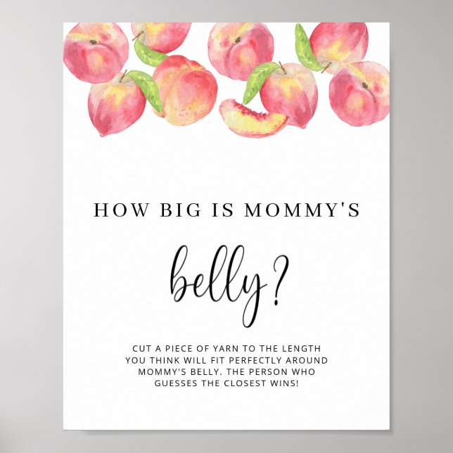 PEACH how big is mommy's belly game poster (Front)
