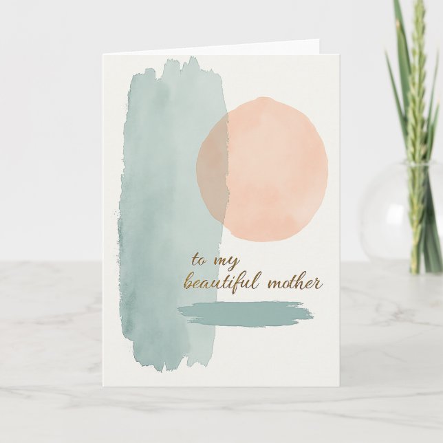 Peach Hue Mothers Day Wish Card (Front)