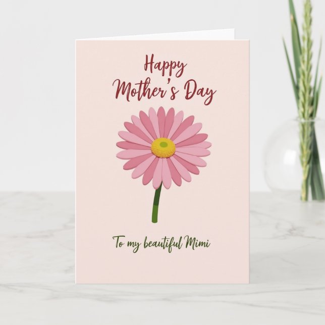 Peach Hued Mothers Day Card (Front)