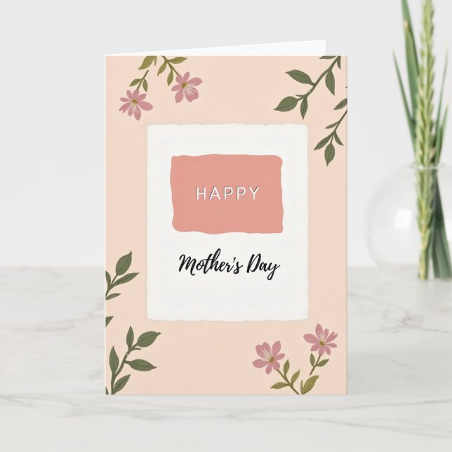 Peach Hues Mothers Day Card (Front)