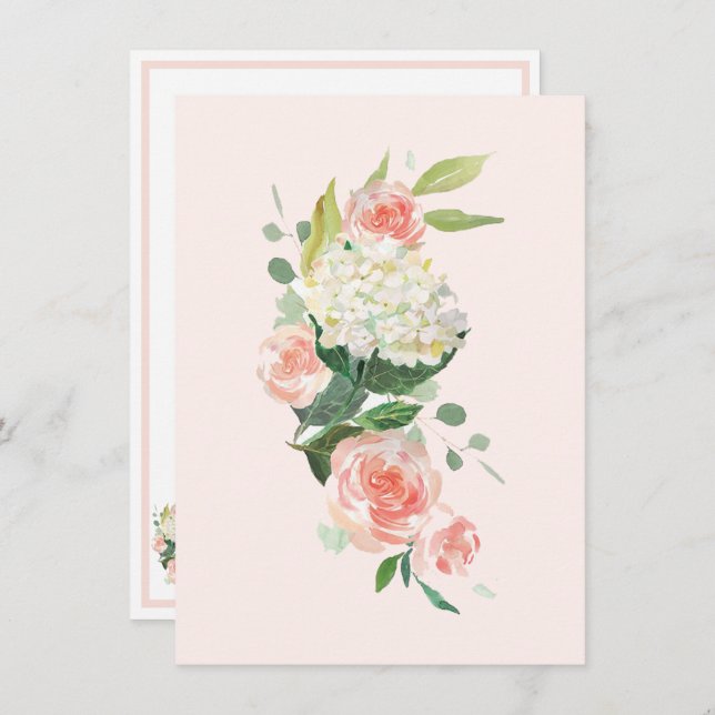Peach Hydrangea From Your Desk A Personal Template (Front/Back)