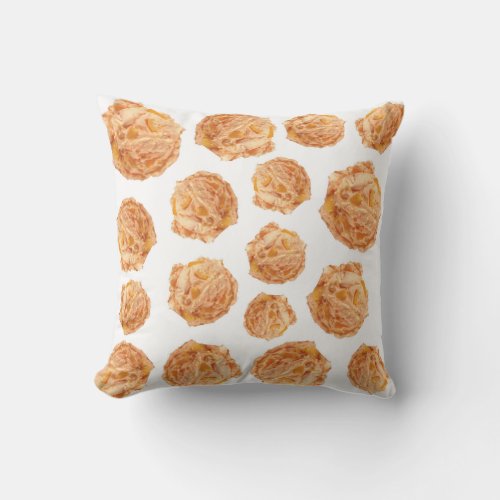 Peach ice cream pattern  throw pillow