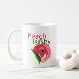 Peach is Shy Cute Peach Fruit