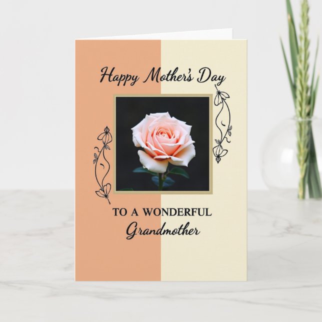 Peach Ivory Mothers Day Card (Front)