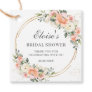 Peach Ivory Pink Floral Bridal Shower Thank You Favor Tags
