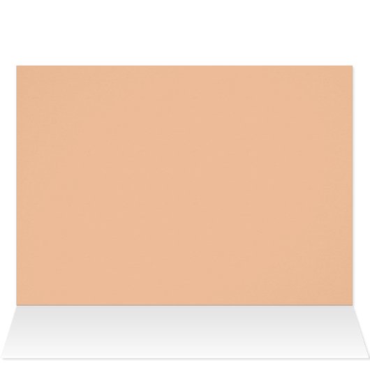 Peach Jingle Bells Stripe Christmas Greeting Card (Inside Horizontal (Top))