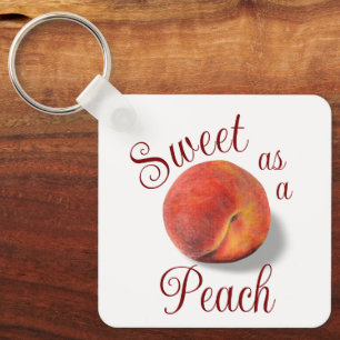 Peach Keychain