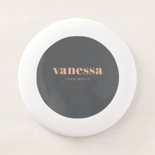 Peach Kiss Reverse Minimal Modern Classic Name Wham-O Frisbee
