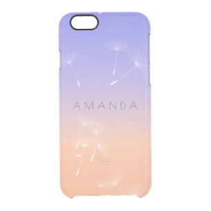 Peach Lavanda Blue Ombre Pastel Dandelion Case
