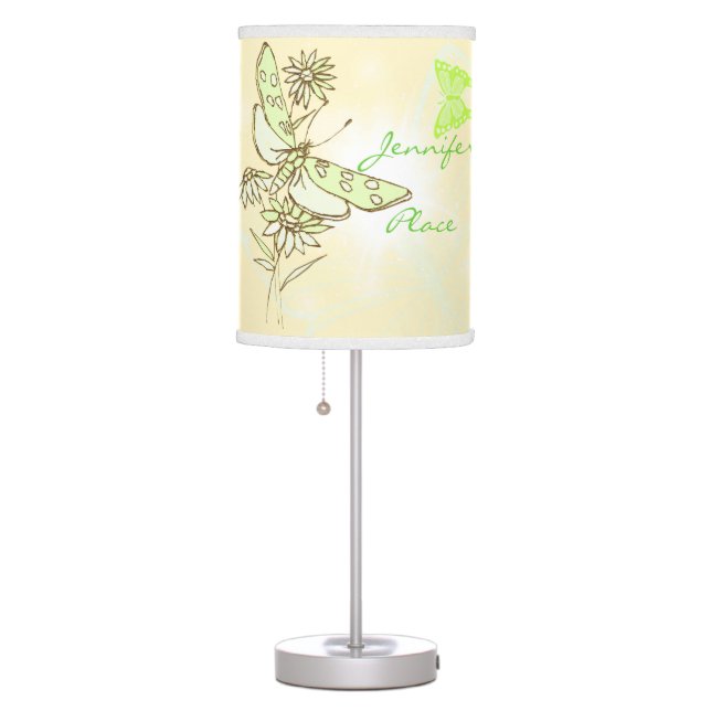Peach Lemon Lime Butterfly Lamp-in-a-Box Table Lamp (Right)