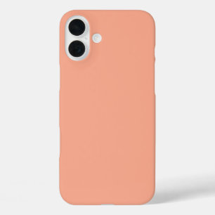 Peach Light Orange Pink Solid Custom Color Gift iPhone 16 Plus Case