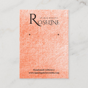 Peach Light Orange watercolor jewlery display Business Card