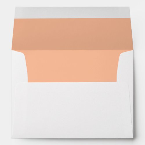 Peach Lined Golden Beige Return Address Envelope