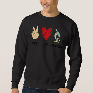 Peach Love Lab Week 2022 Laboratory Tech Technolog Sweatshirt