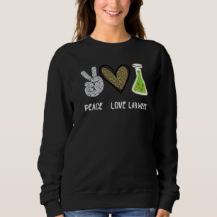 Peach Love Lab Week 2022 Laboratory Tech Technolog Sweatshirt