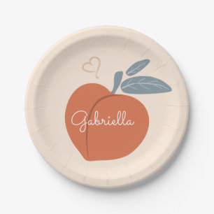 Peach Love Paper Plates
