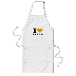 Peach lover long apron