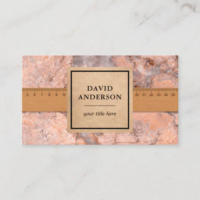 Peach Marble Granite Splashback Kitchen Countertop Business Card Zazzle