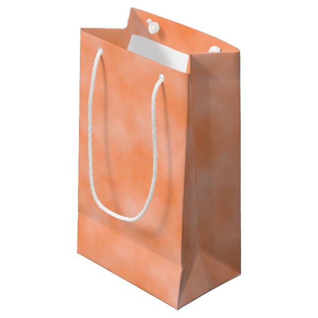 Peach Marbleized Small Gift Bag (Front Angled)