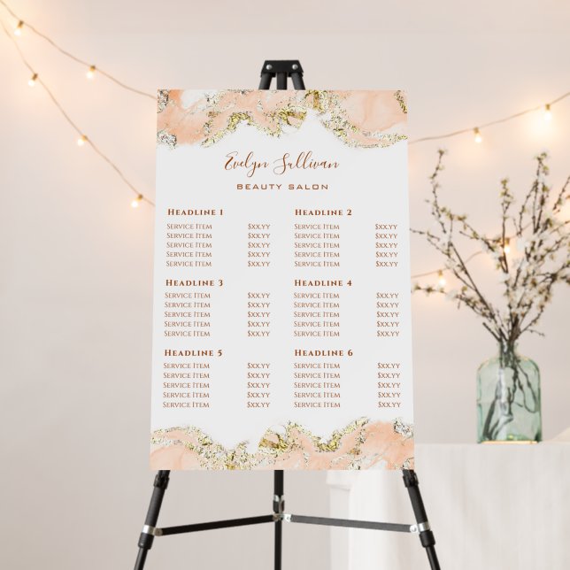 peach marbling Price list Foam Board (In Situ (Stand))