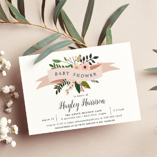 Peach Meadow Baby Shower Invitation