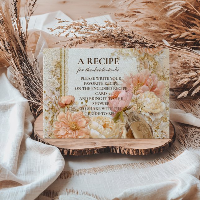 Peach Meadow Boots Bridal Shower Enclosure Card (Creator Uploaded)