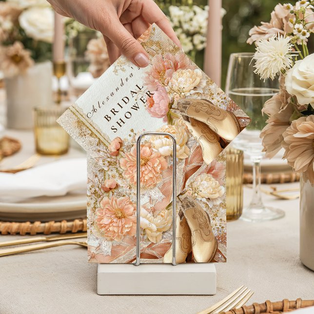 Peach Meadow Boots Bridal Shower Napkins (Creator Uploaded)