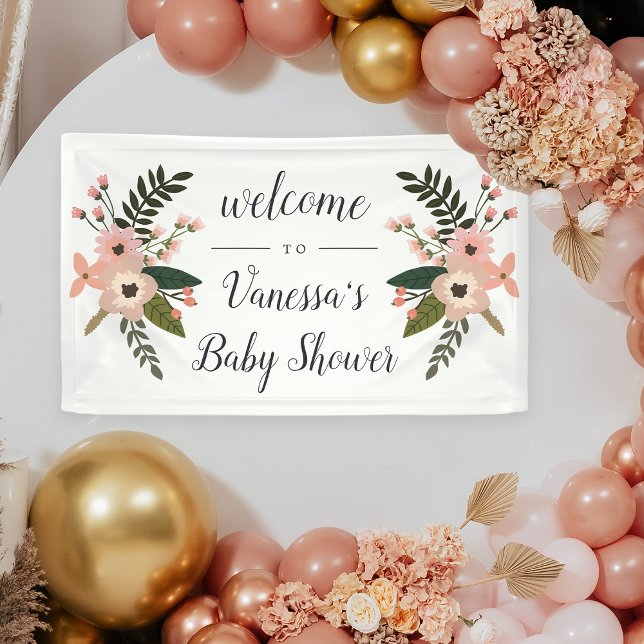 Peach Meadow Bridal or Baby Shower Welcome Banner (Creator Uploaded)