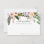 Peach Meadow | Bridal Shower Advice Card (Front)
