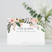 Peach Meadow | Bridal Shower Advice Card (Standing Front)