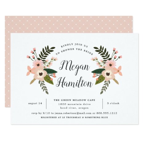 Peach Meadow Bridal Shower Invitation