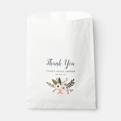 Peach Meadow Personalized Favor Bag