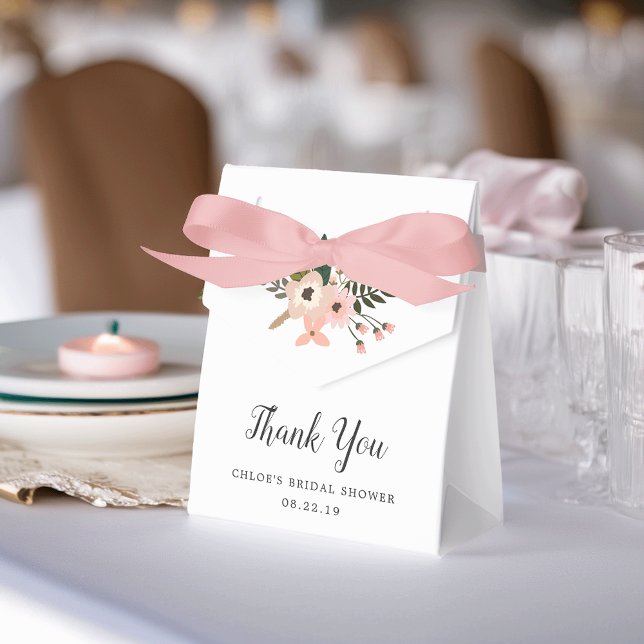 Peach Meadow | Personalized Floral Favor Boxes (Creator Uploaded)