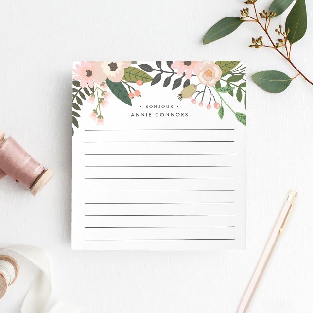 Peach Meadow | Personalized Lined Notepad (Creator Uploaded)