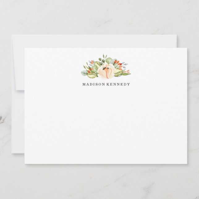 Peach Meadow | Personalized Stationery Card (Front)