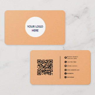 Peach Minimalist–Fully Customizable & Clean Design Business Card