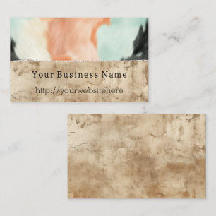 Peach Mint Cowgirl Cowhide Business Card