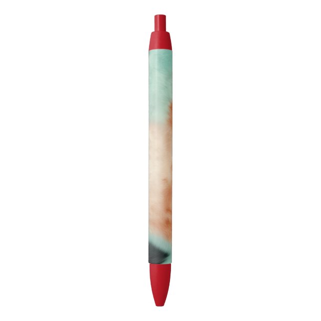 Peach Mint Cream Cowhide Pen (Front Vertical)