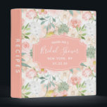 Peach & Mint Succulent Floral Bridal Shower Recipe 3 Ring Binder<br><div class="desc">Peach & Mint Succulents Watercolor Floral Wedding Summer or Spring Flowers with Watercolor greenery,  Modern and Script fonts,  and elegant floral design. Trendy and Chic Wedding or any event Recipe Album Binder! ~ Check my shop to see the entire wedding suite for this design!</div>