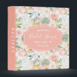 Peach & Mint Succulent Floral Bridal Shower Recipe 3 Ring Binder<br><div class="desc">Peach & Mint Succulents Watercolor Floral Wedding Summer or Spring Flowers with Watercolor greenery,  Modern and Script fonts,  and elegant floral design. Trendy and Chic Wedding or any event Recipe Album Binder! ~ Check my shop to see the entire wedding suite for this design!</div>