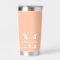 Peach Monogram Name Simple Custom