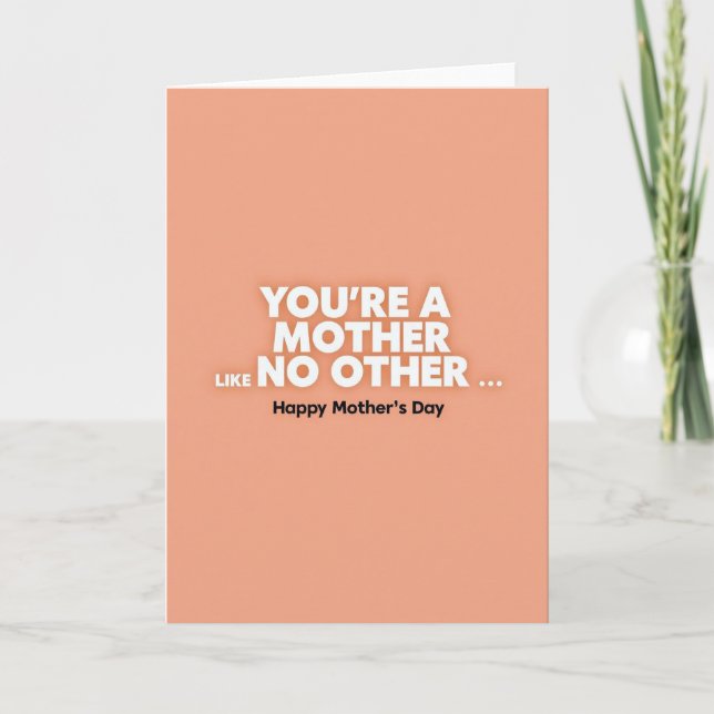 Peach Mother Like No Other Card (Front)