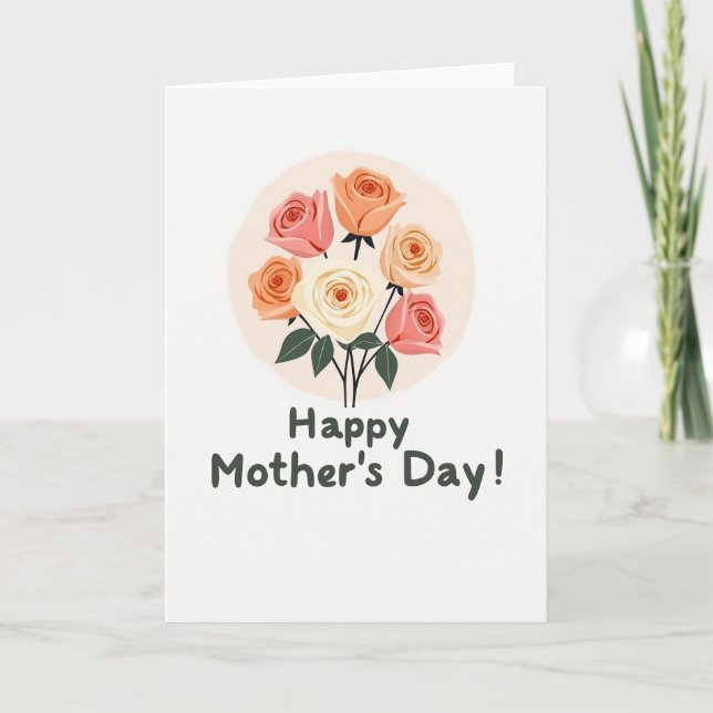 Peach Mothers Day Card (Front)