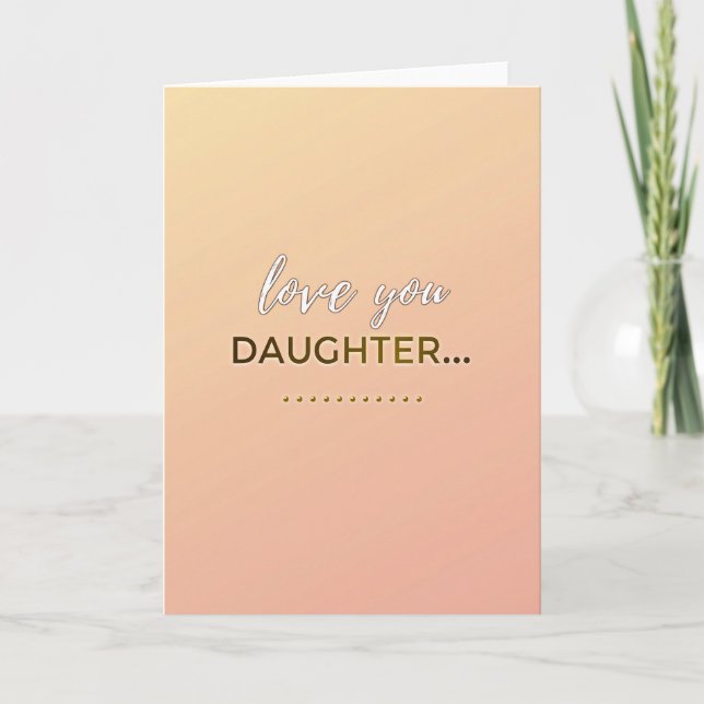 Peach Mothers Day Daughter Card (Front)