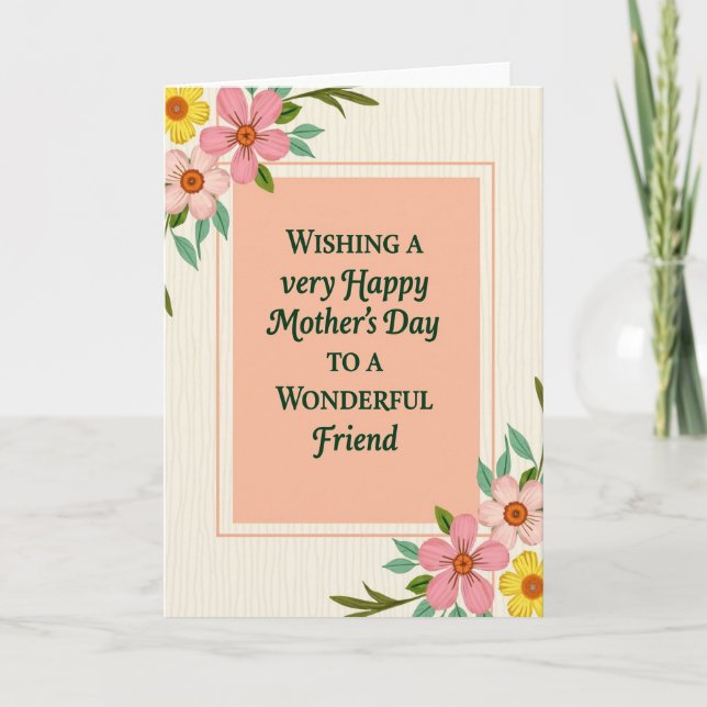 Peach Mothers Day Spring Card (Front)