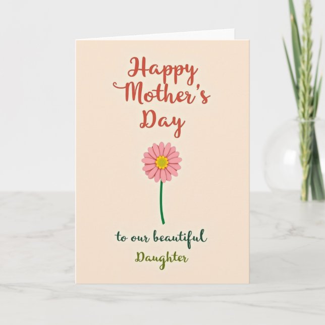 Peach Mothers Day Wish Card (Front)